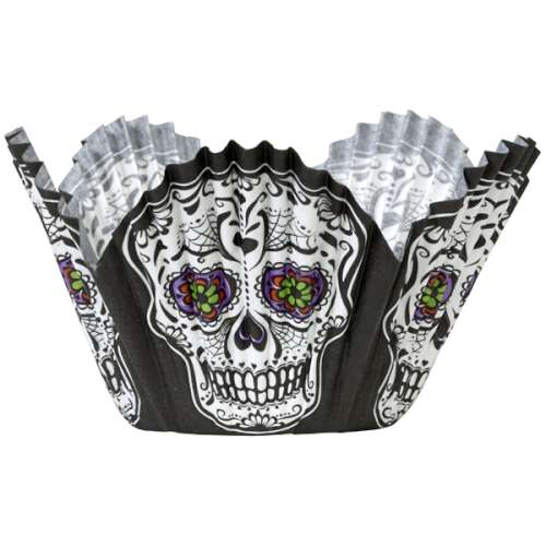 Day Of The Dead Petal Cupcake Papers - Click Image to Close